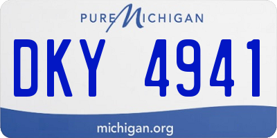 MI license plate DKY4941