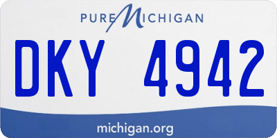 MI license plate DKY4942