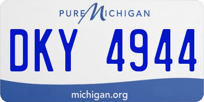 MI license plate DKY4944