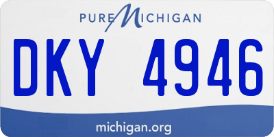 MI license plate DKY4946