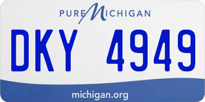 MI license plate DKY4949