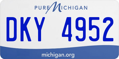 MI license plate DKY4952