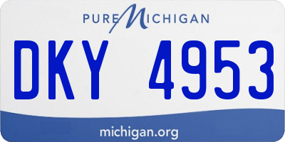 MI license plate DKY4953