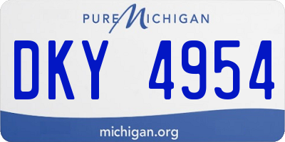 MI license plate DKY4954