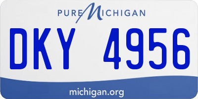 MI license plate DKY4956