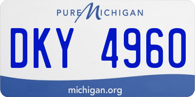 MI license plate DKY4960
