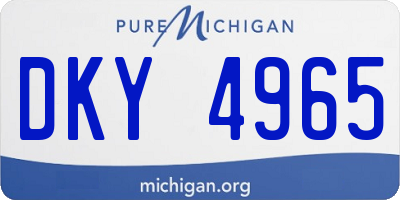 MI license plate DKY4965