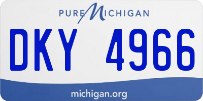 MI license plate DKY4966