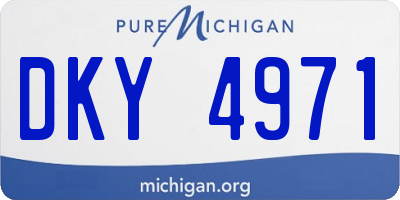 MI license plate DKY4971