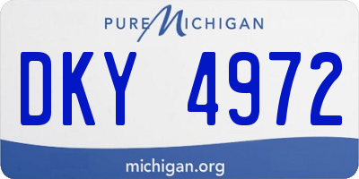 MI license plate DKY4972