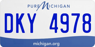 MI license plate DKY4978
