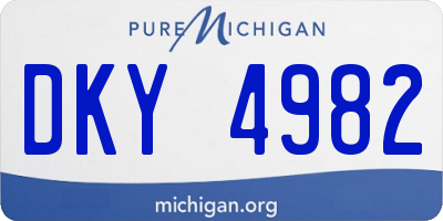 MI license plate DKY4982