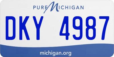 MI license plate DKY4987