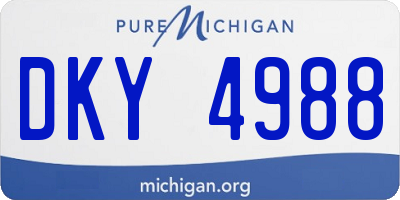 MI license plate DKY4988