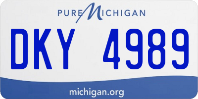 MI license plate DKY4989
