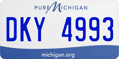 MI license plate DKY4993