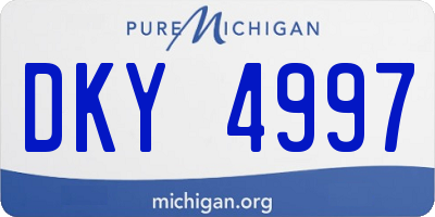 MI license plate DKY4997
