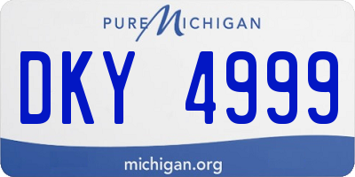 MI license plate DKY4999