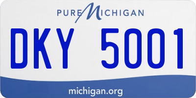MI license plate DKY5001
