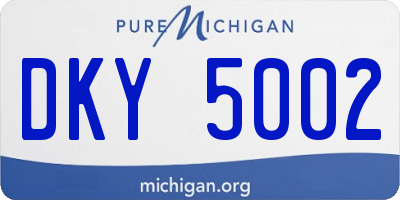 MI license plate DKY5002