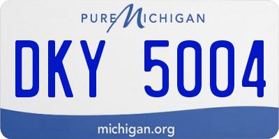 MI license plate DKY5004