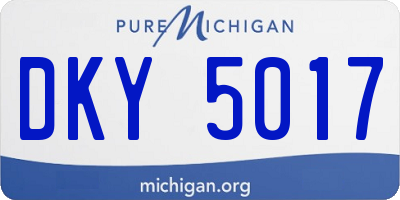 MI license plate DKY5017