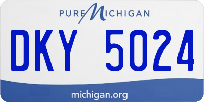 MI license plate DKY5024