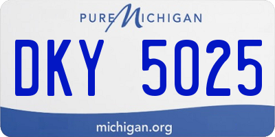 MI license plate DKY5025