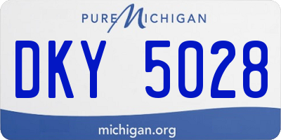 MI license plate DKY5028
