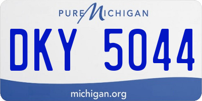 MI license plate DKY5044