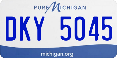 MI license plate DKY5045