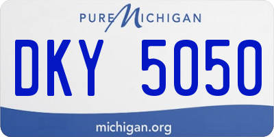 MI license plate DKY5050