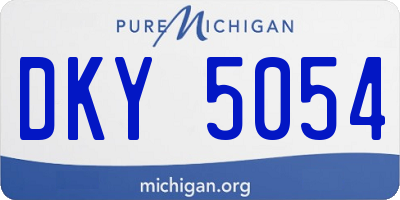MI license plate DKY5054
