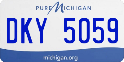 MI license plate DKY5059