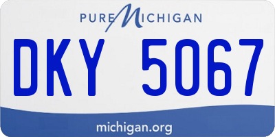 MI license plate DKY5067