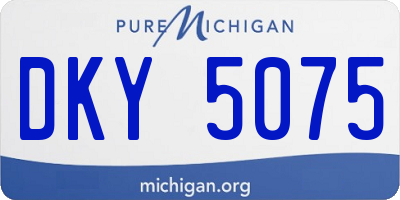 MI license plate DKY5075