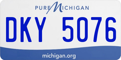 MI license plate DKY5076