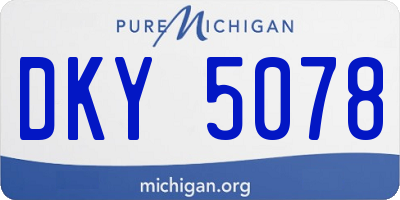 MI license plate DKY5078