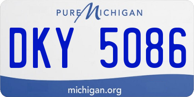 MI license plate DKY5086