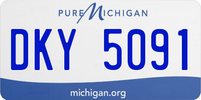 MI license plate DKY5091