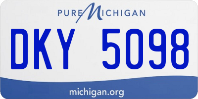 MI license plate DKY5098