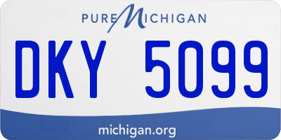 MI license plate DKY5099
