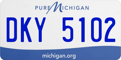 MI license plate DKY5102