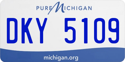 MI license plate DKY5109