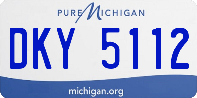 MI license plate DKY5112