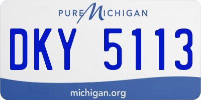 MI license plate DKY5113