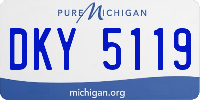 MI license plate DKY5119