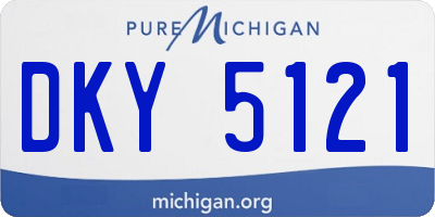 MI license plate DKY5121