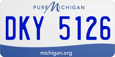 MI license plate DKY5126