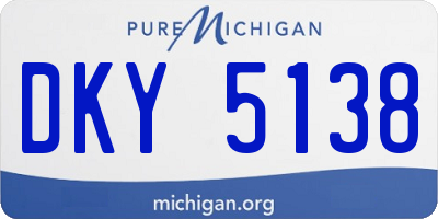 MI license plate DKY5138
